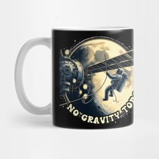 No Gravity Today: Astronaut's Lunar Tether in Blue, White, and Black Serenity Mug